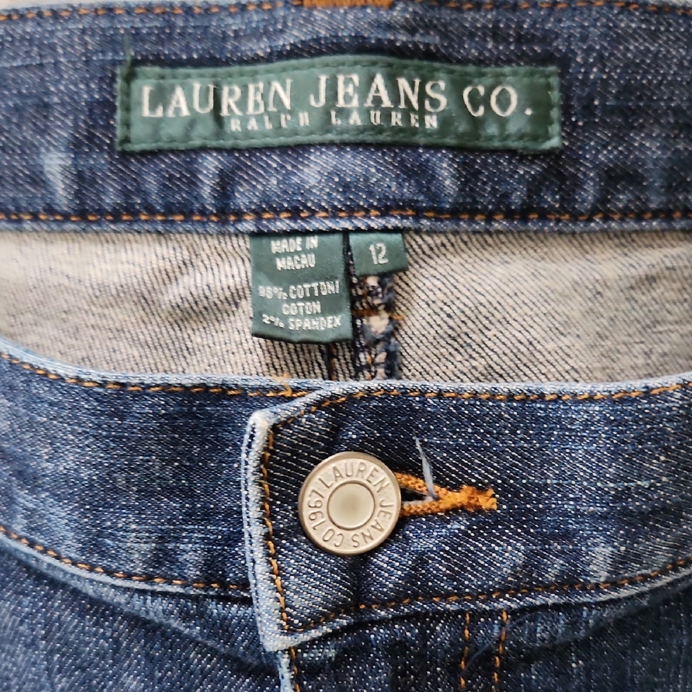 Ralph Lauren Women's 12 Dark Blue Boot Cut Jeans GUC